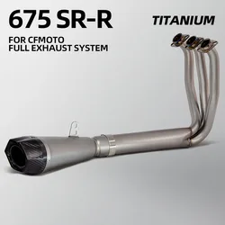 Escape titanio completo CFMOTO 675SR-R/675NK/675SRR colector frontal