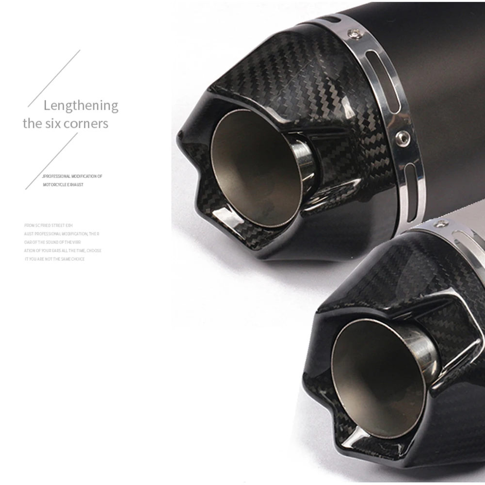 Escape fibra carbono 51mm – KTM Duke 690, Kawasaki Z900, Yamaha MT07 - imagen 4