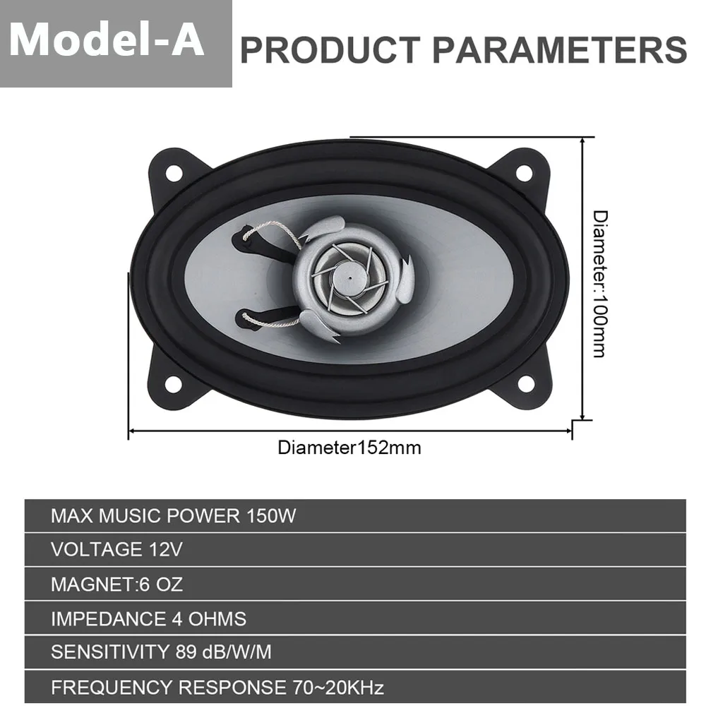 Altavoces para coche 4x6 pulgadas, 150 W / 280 W - imagen 2