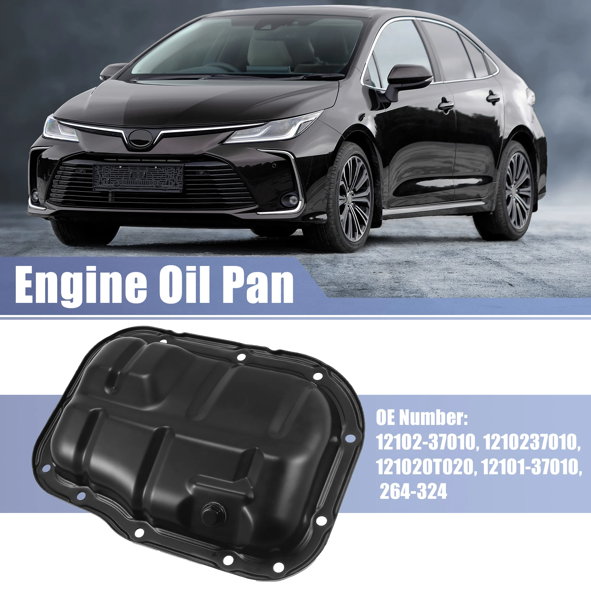 UXCELL Cárter de aceite 12102-37010 para Toyota Corolla Prius