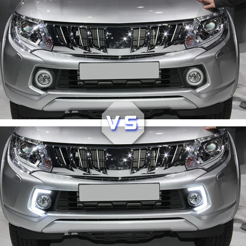 Luces LED diurnas DRL Mitsubishi Triton L200 2015-2018 antiniebla - imagen 2