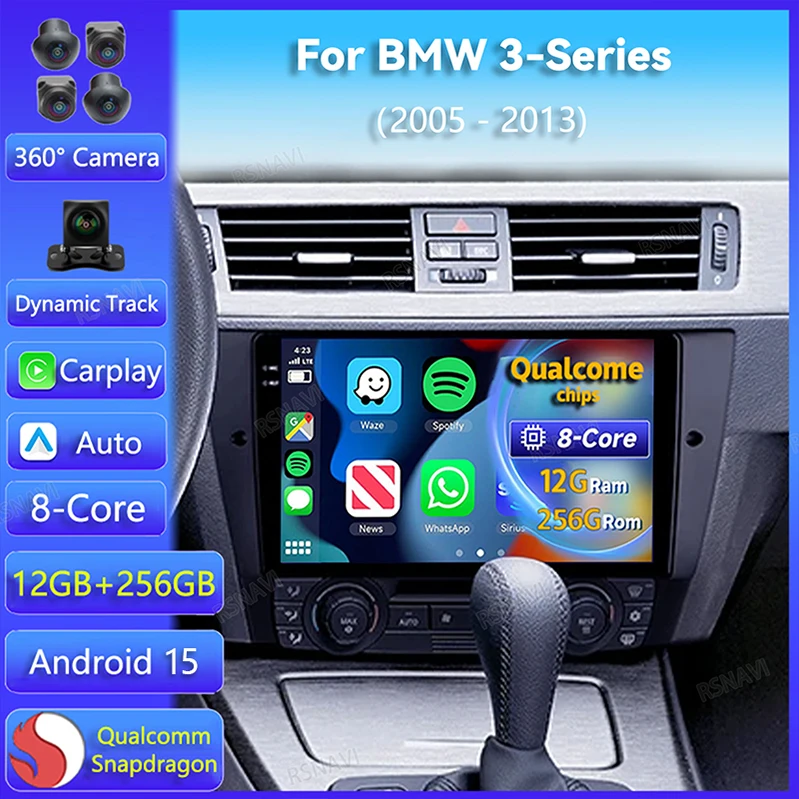 Radio con Android Auto y CarPlay para BMW Serie 3 E90-E93