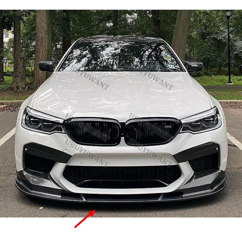 3X 2018 a 2020 para BMW F90 M5 M5C alerón delantero de coche estable labio de parachoques delantero Kit decorativo antiarañazos - imagen 2