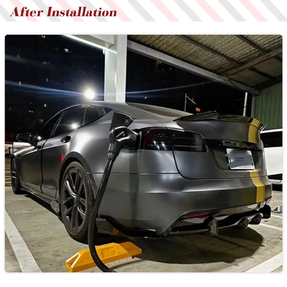 Difusor trasero de fibra de carbono para Tesla Model S Plaid 2021-2023 - imagen 4