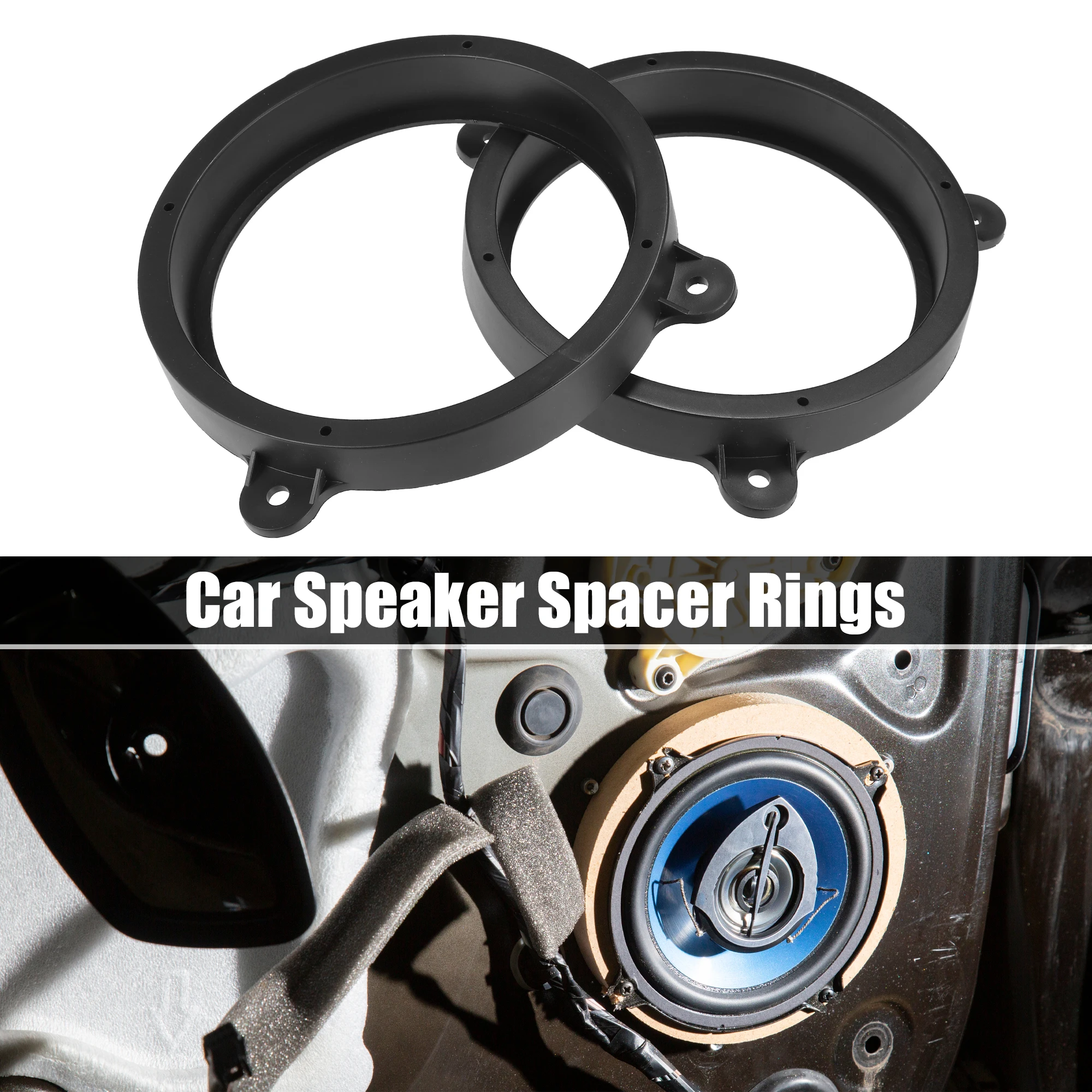 X Autohaux 6,5 "anillo espaciador adaptador de altavoz de coche con combinación de cables para Subaru Forester 1998-2020 puerta trasera para Subaru Legacy - imagen 2