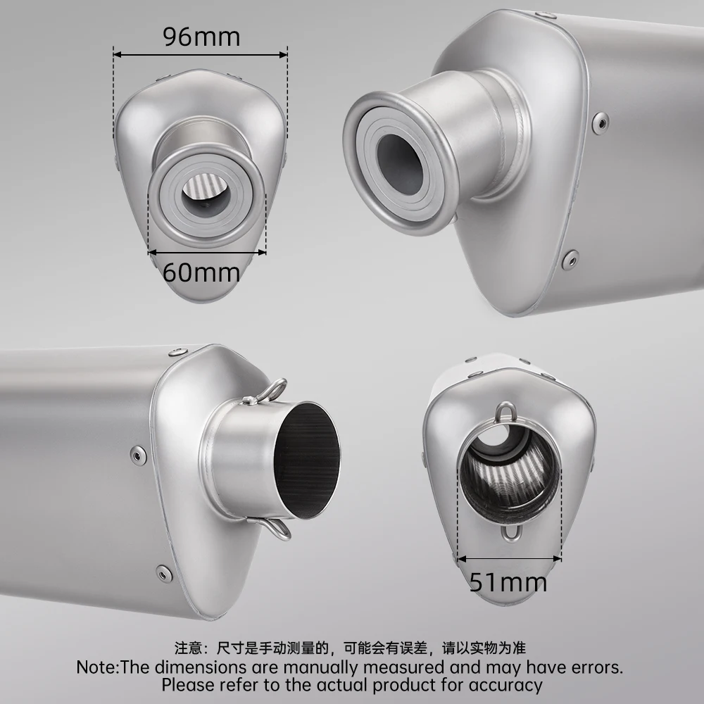 Silenciador escape 450SR 51mm acero inoxidable tubo delantero - imagen 4
