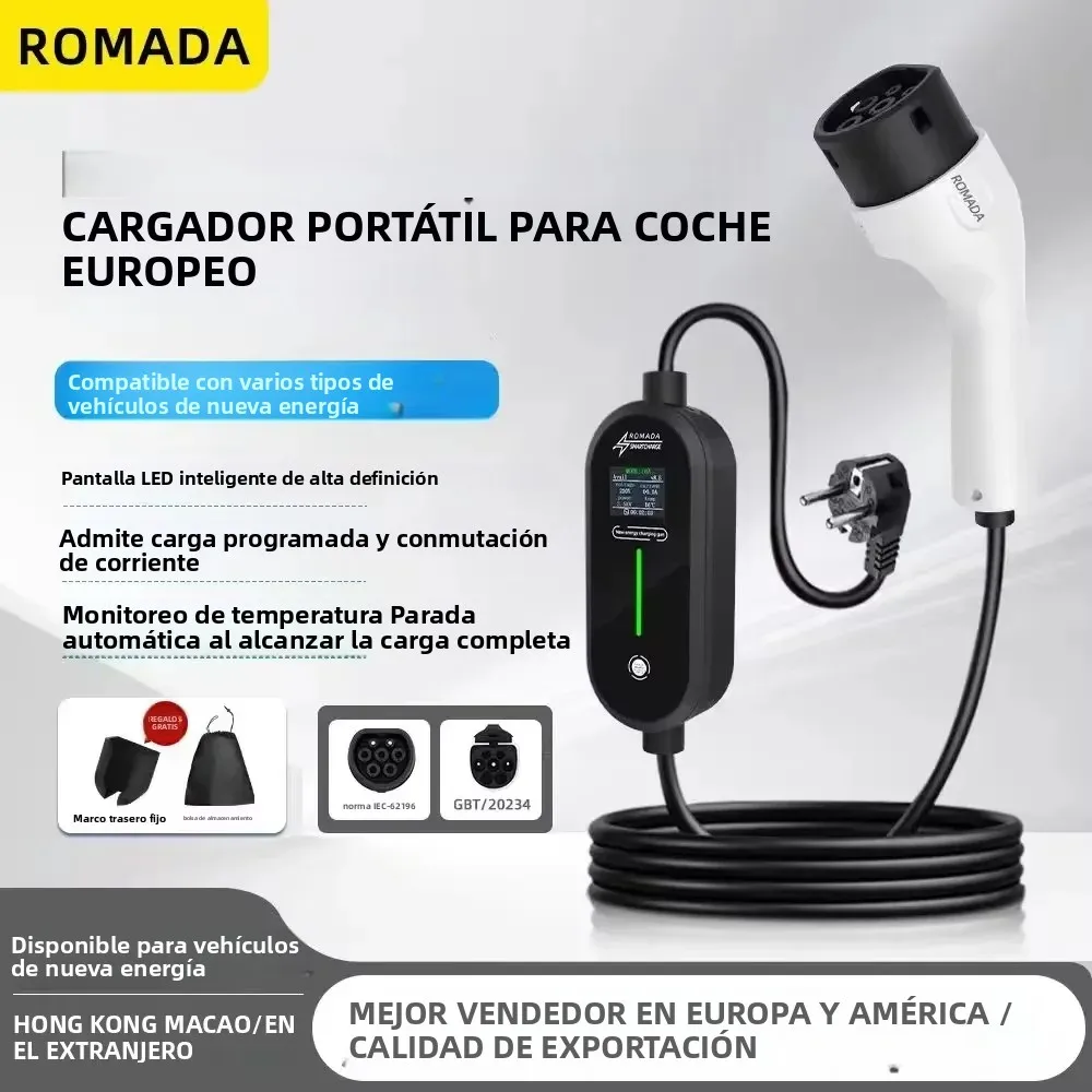 ROMADA Cable Cargador Tipo 2 7kW 32A - Vehículo Eléctrico - imagen 5