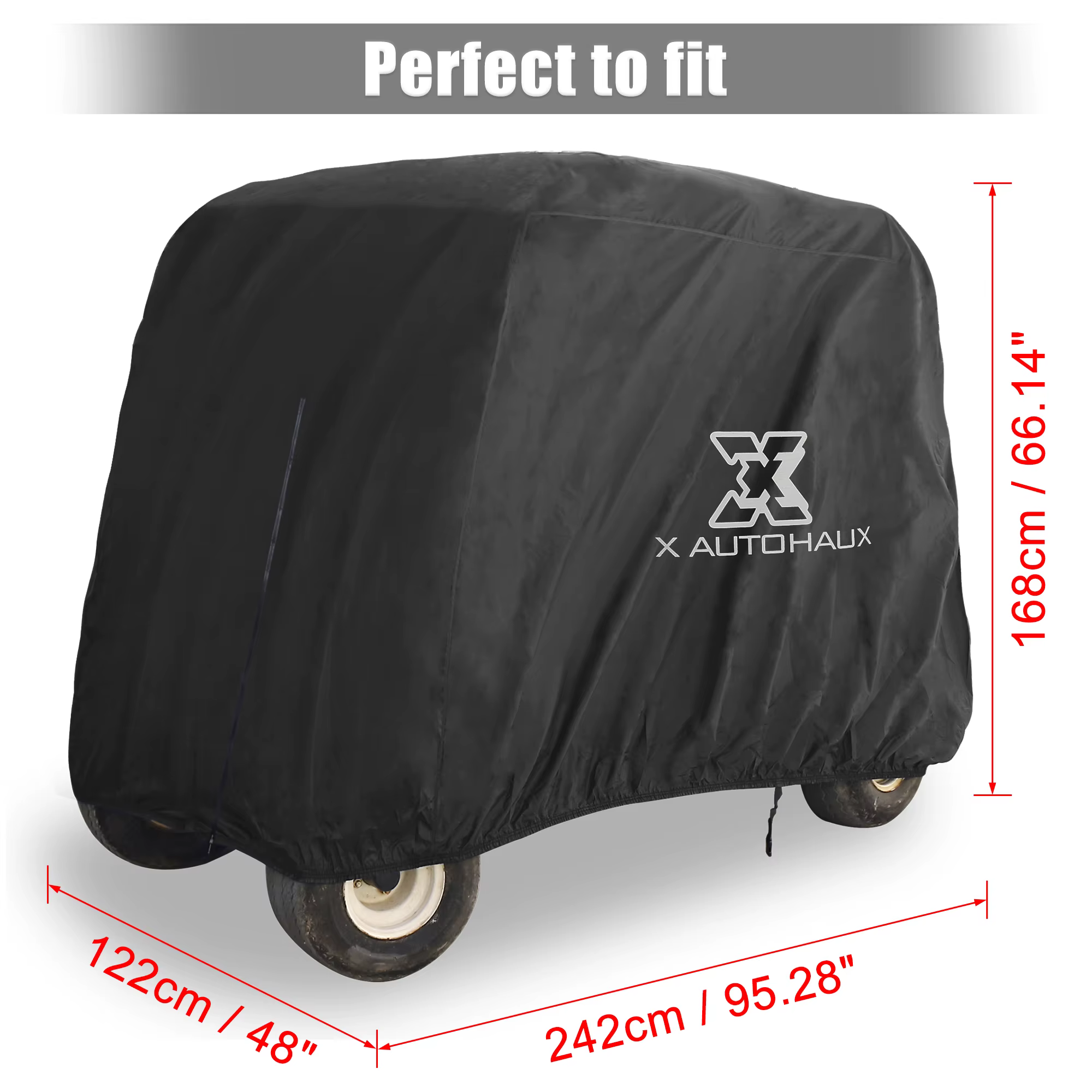 Funda AUTOHAUX impermeable 400D para carrito de golf, uso exterior - imagen 5