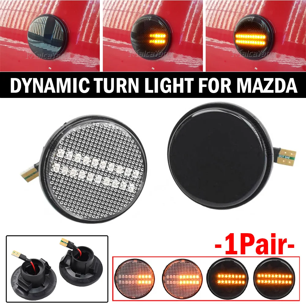 Intermitente lateral LED dinámico con flecha para Mazda MX5 NA NB NC