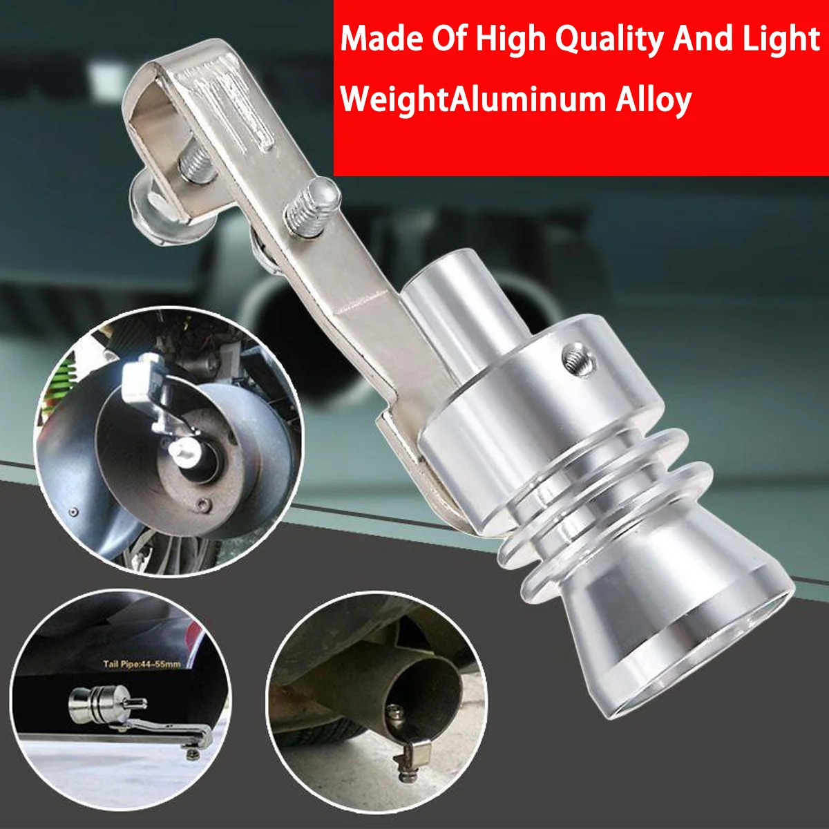 Silenciador de escape compuerta wastegate turbo de aluminio universal - imagen 2