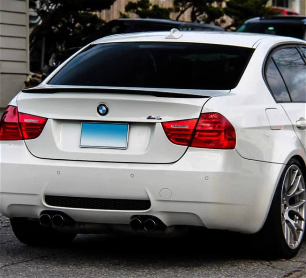Alerón de maletero estilo P en fibra de carbono para BMW E90 sedán - imagen 5