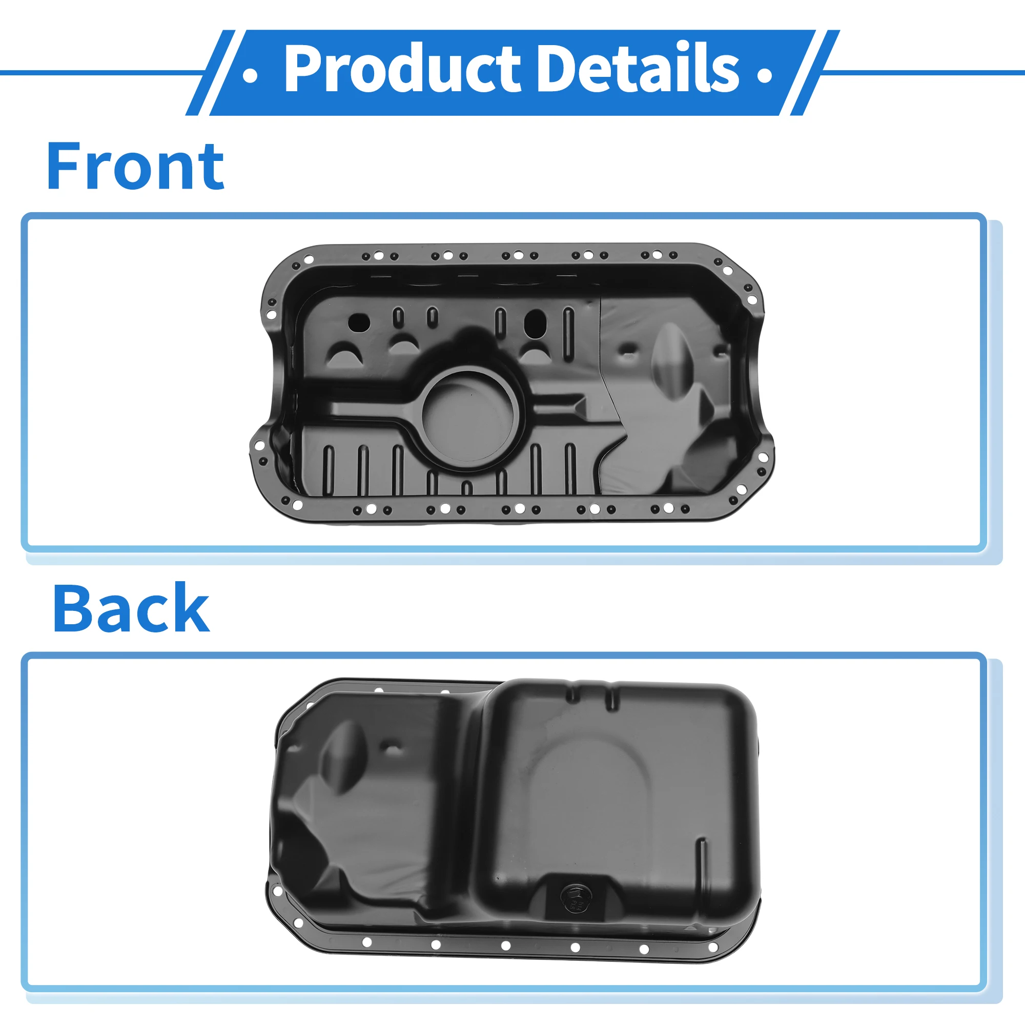 UXCELL 1 pieza No.11200P2E000 cárter de aceite de motor para Honda Civic 1996-2000 hierro negro - imagen 3