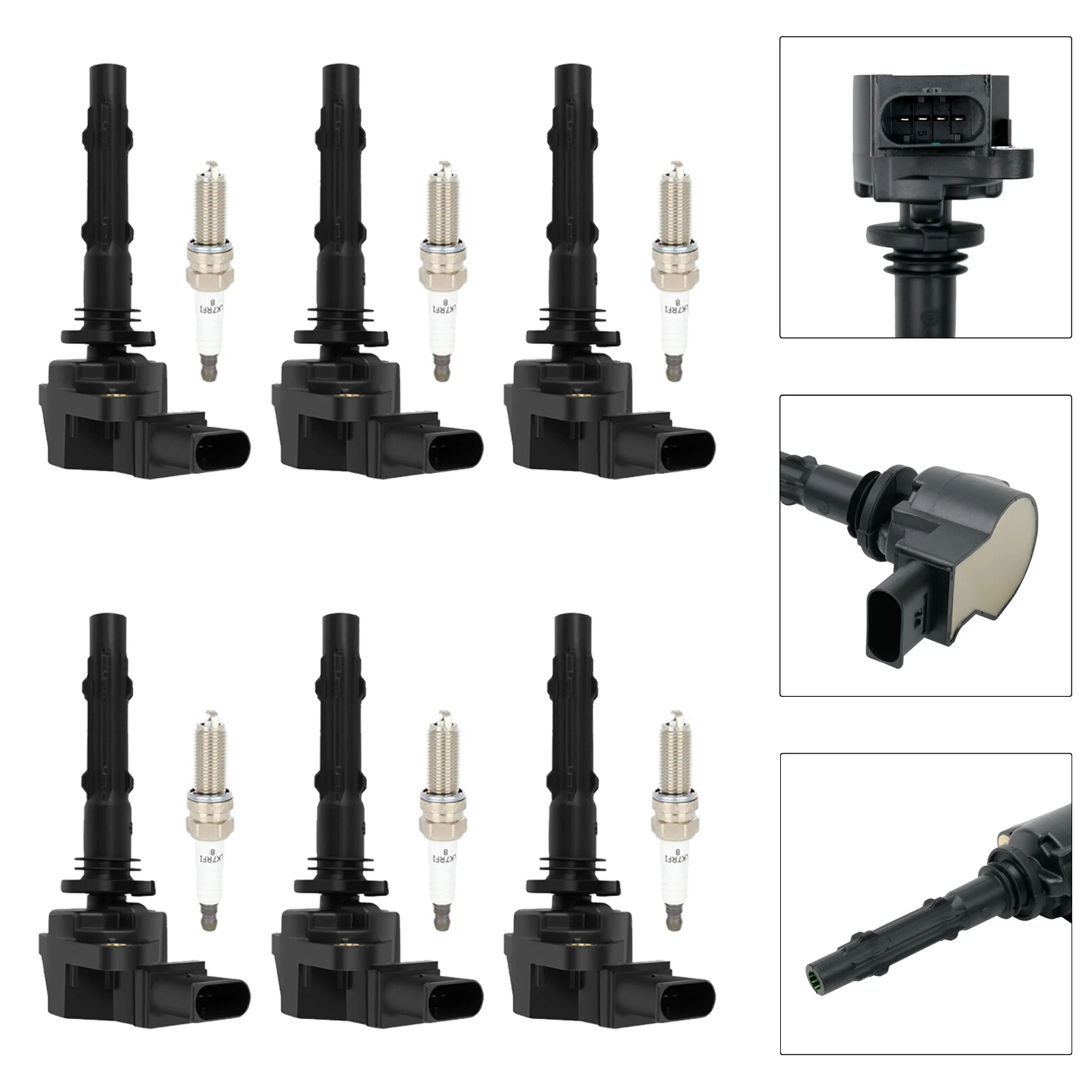 Kit 6 bobinas de encarecer + bujías Artudatech UF535 Mercedes C230 C300 - imagen 2