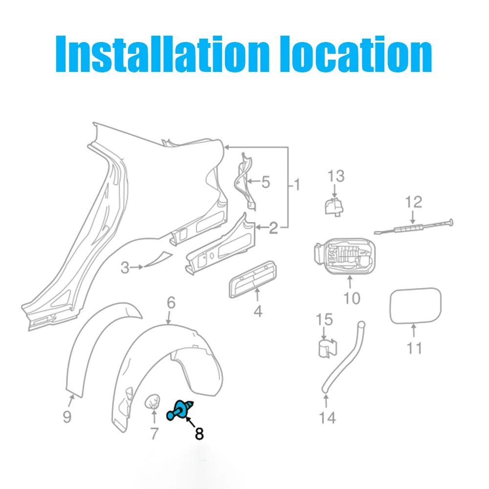 Clips guardabarros Mercedes-Benz Clase C W204 2007-2014 - imagen 2