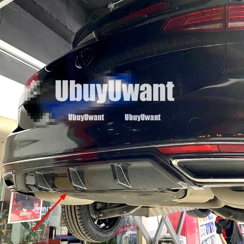 Estilo de coche ABS pintura parachoques trasero labio alerón maletero cubierta difusora para Volkswagen VW Passat B8 Variant 2016 2017 2018 2019 - imagen 3