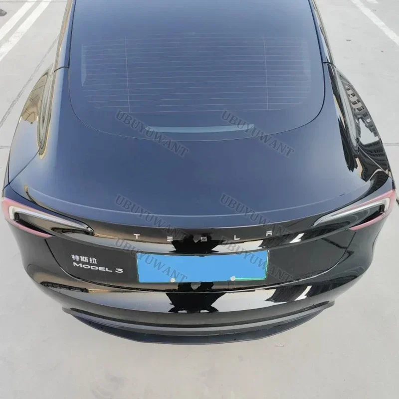 Aleron trasero carbono para Tesla Model 3 2020 en adelante negro - imagen 3