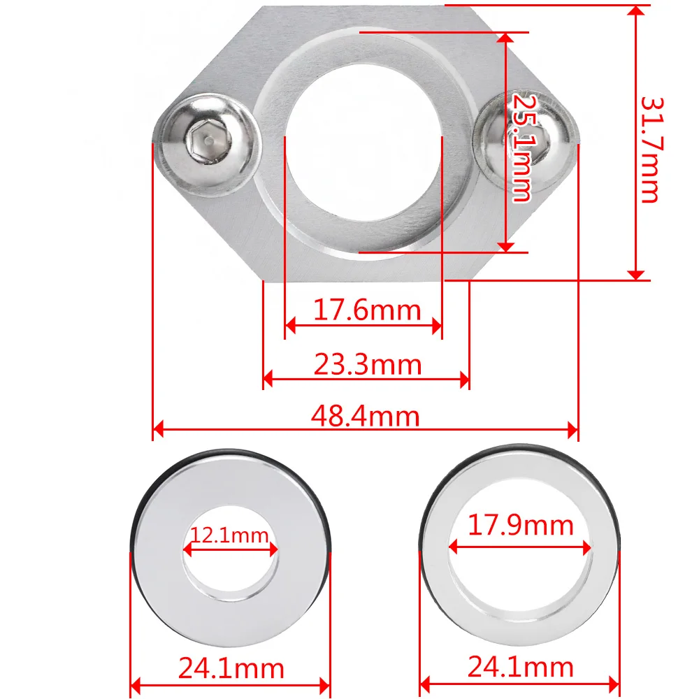 PQY-AD03 Brida adaptadora MAP de aluminio para VW Audi 1.8T - imagen 2