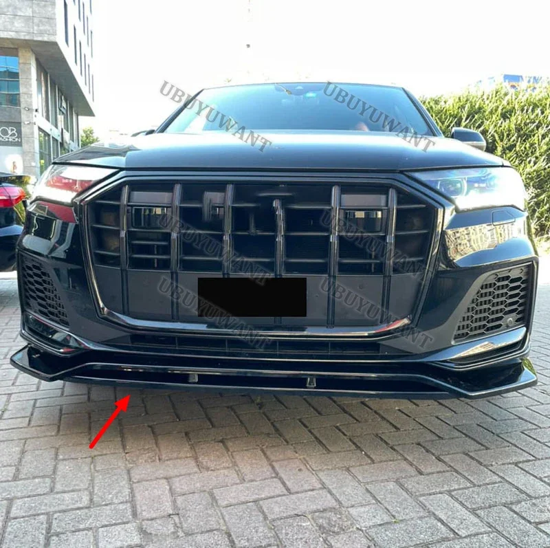 Splitter frontal ABS negro brillante para Audi SQ7 Q7 S Line 2019-2024 - imagen 2