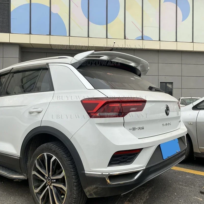 Para Volkswagen VW T-Roc 2018 + alerón Material ABS de alta calidad con apariencia de fibra de carbono accesorios para maletero trasero de coche Kit de carrocería - imagen 4