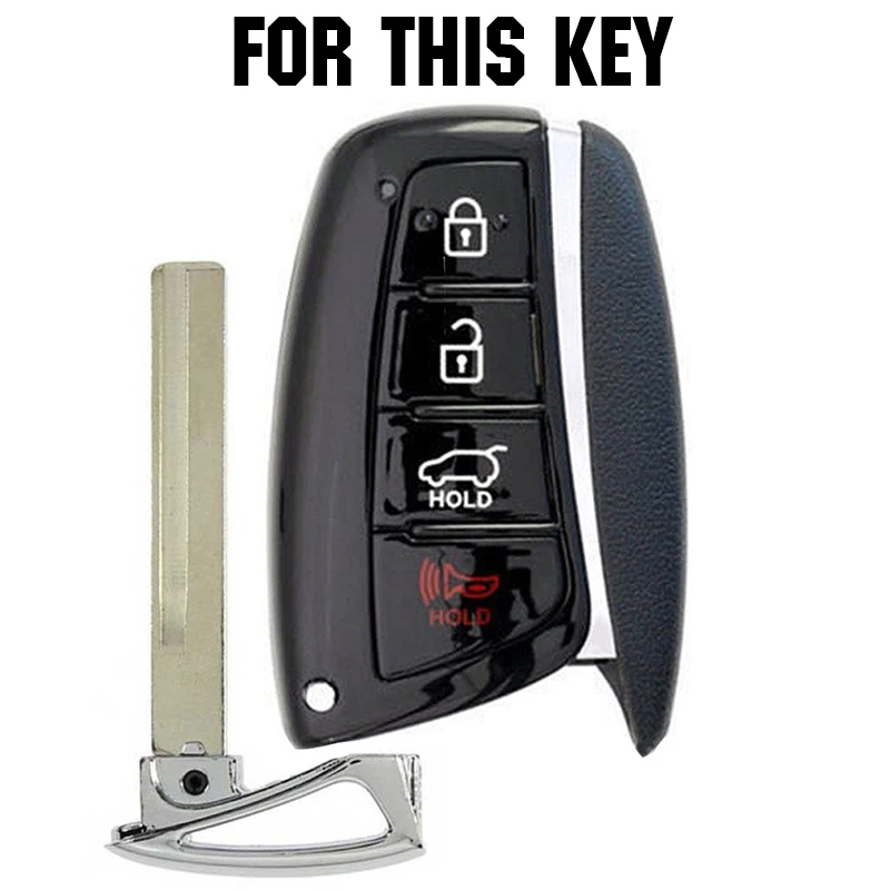 Funda silicona llave Hyundai Santa Fe Genesis Equus Azera - 4 botones