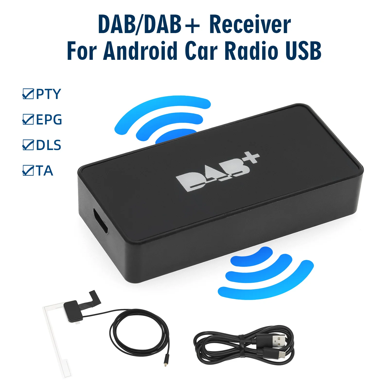 Caja receptora DAB+ con antena amplificada