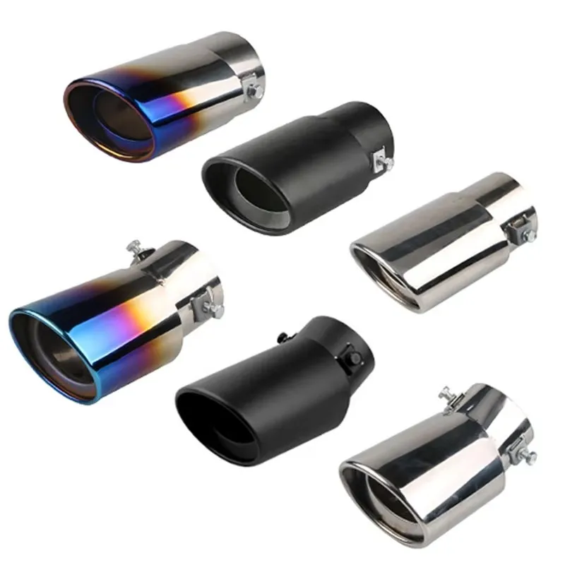 Punta de escape universal inoxidable 63 mm para coche