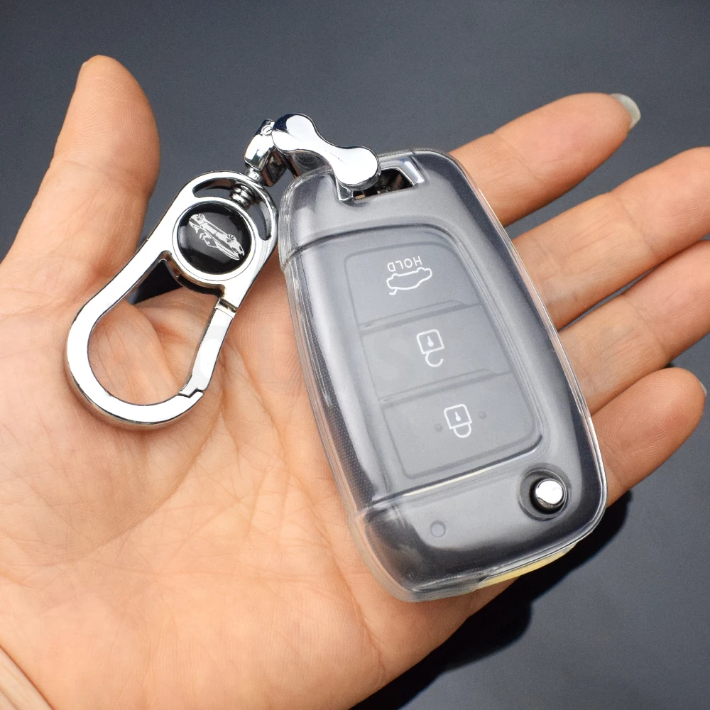 Funda de llave TPU transparente para Hyundai Elantra Tucson Kona - imagen 3