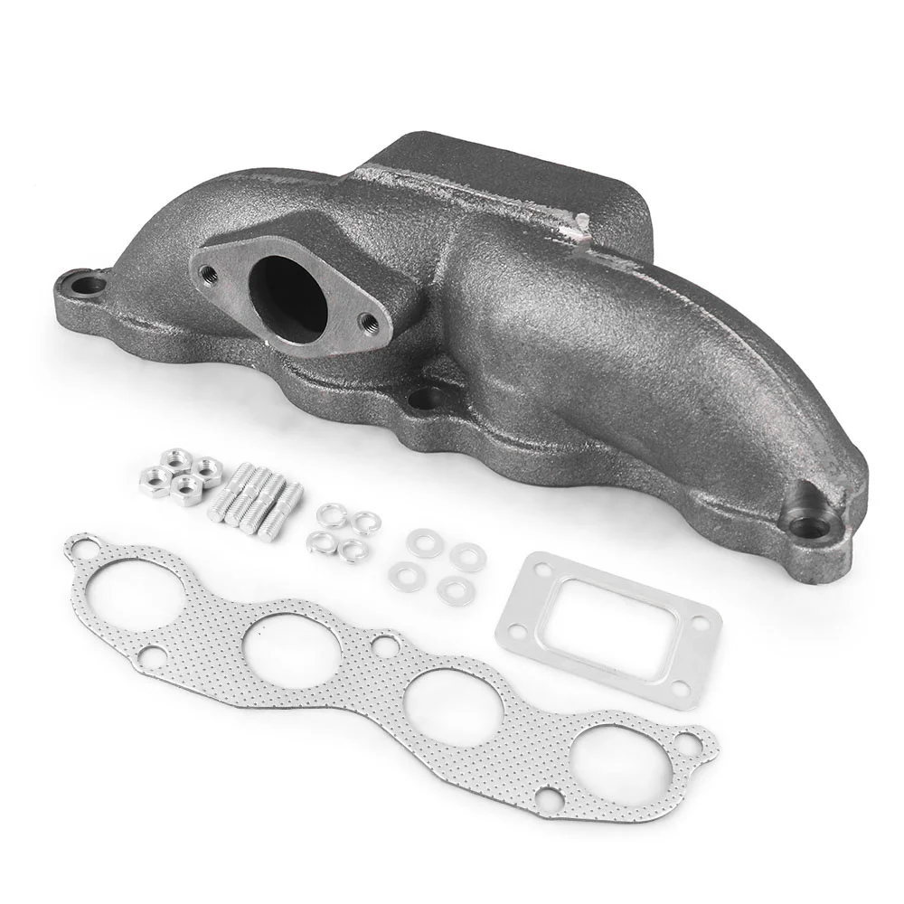 Colector turbo Dynoracing hierro fundido T3/T4 vista frontal