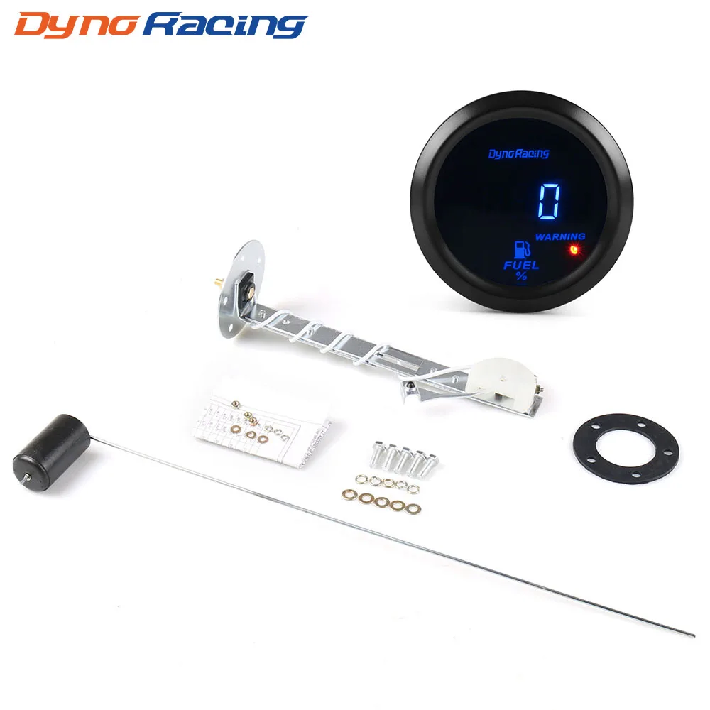 Medidor digital de nivel de combustible universal 52 mm con sensor