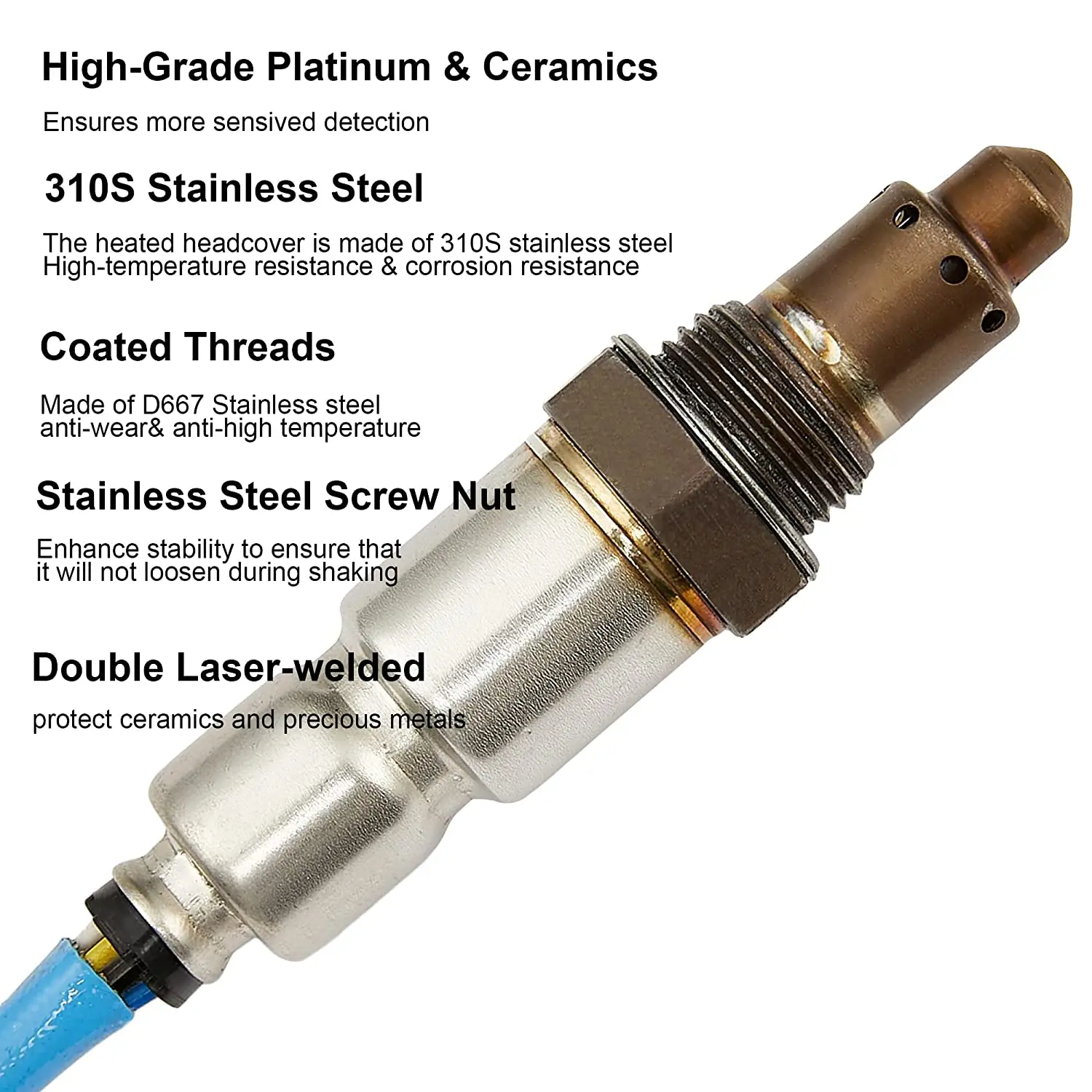 Sonda lambda 5 cables BL3Z-9F472-A Ford Explorer Taurus Mustang Edge - imagen 5