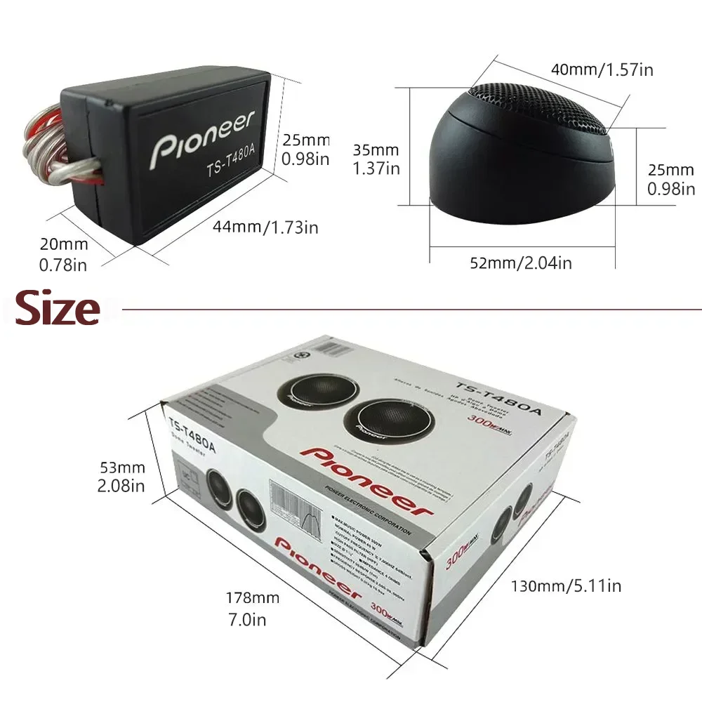 Altavoces para coche 300 W con tweeter de cúpula de seda - imagen 4