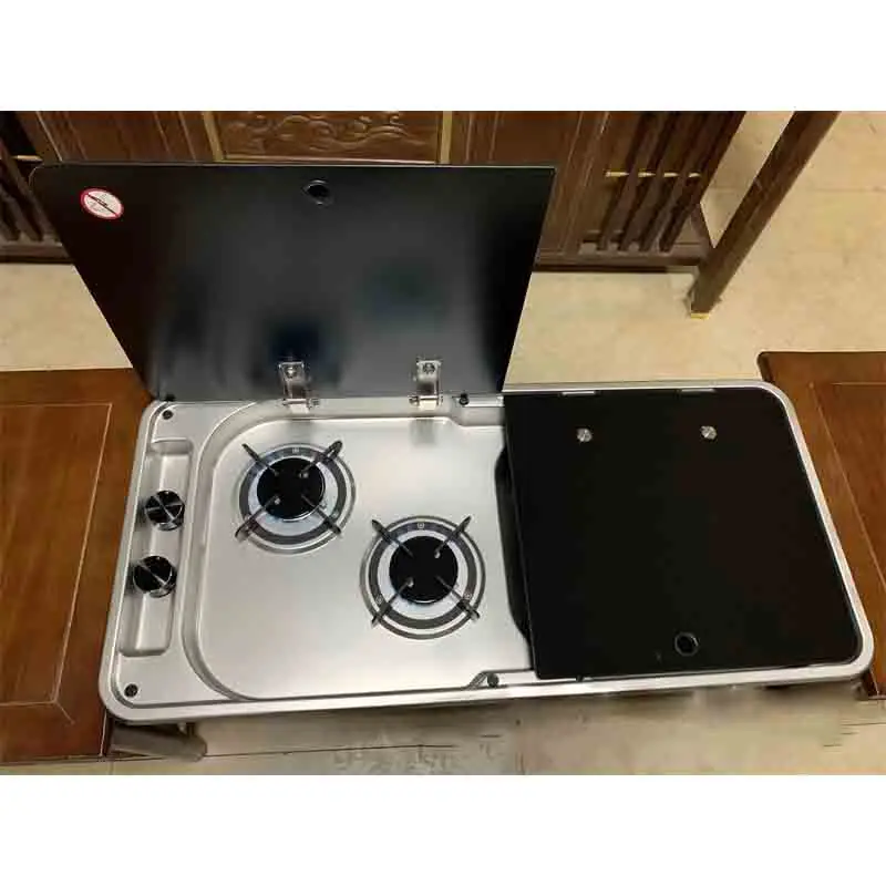 Estufa de gas para coche con fregadero rectangular, portátil - imagen 3