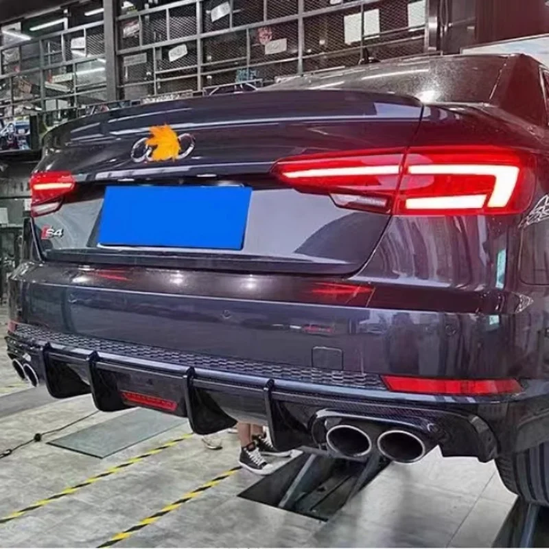 Difusor trasero Audi A4 B9 S line/S4 2017-2020 efecto carbono - imagen 2