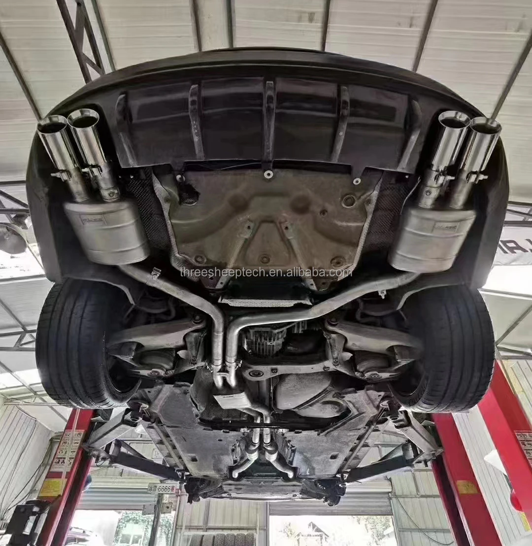 Escape valvulado Audi S6 S7 4.0T acero inoxidable puntas carbono - imagen 2