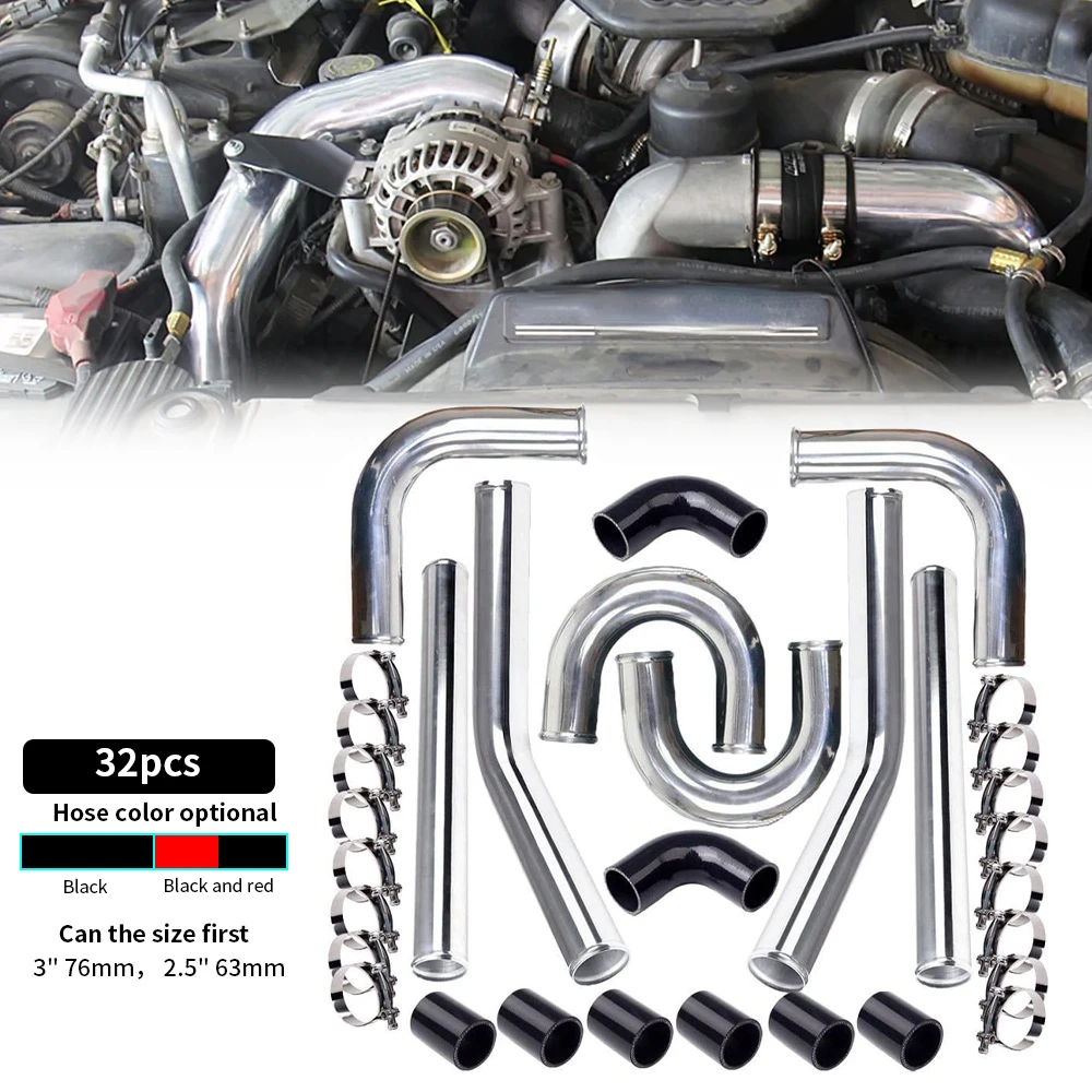 Kit de tuberías intercooler universal en aluminio con abrazaderas - imagen 2
