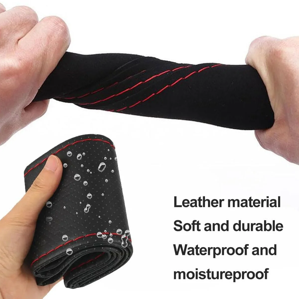 Funda volante cuero sintético DIY 37-38 cm coche