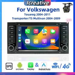 Radio Android CarPlay multimedia para Volkswagen Touareg 2004-2011 y Transporter T5