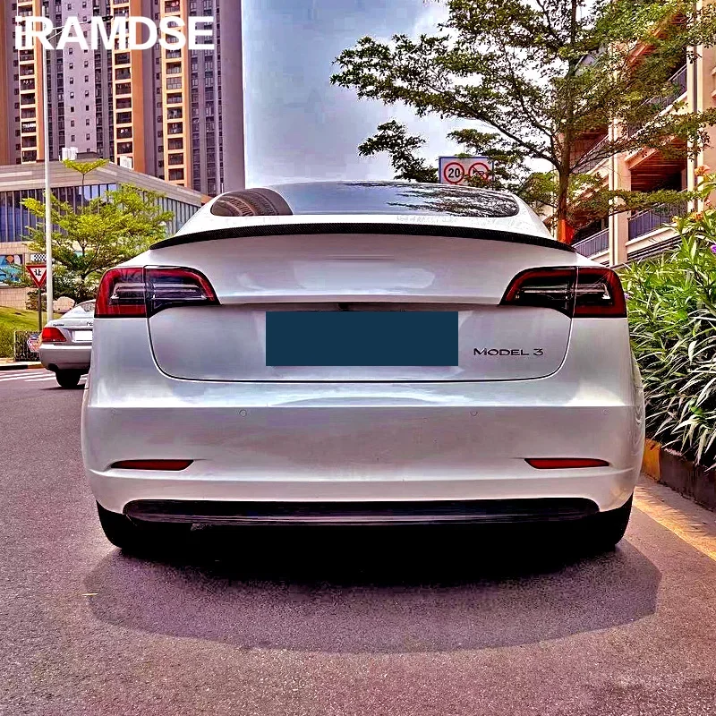 Alerón tipo Y con acabado carbono para Tesla Model 3 2017-2022 - imagen 2