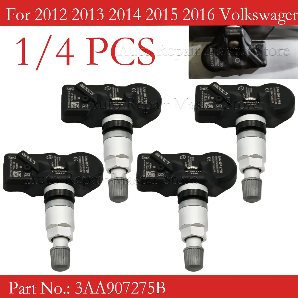 Sensor TPMS 433 MHz OEM 3AA907275 para VW Tiguan y Passat CC