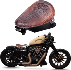 Cojín asiento moto Harley Sportster soporte resorte cuero PU