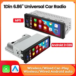 Radio MP5 multimedia BT FM con CarPlay y Android Auto MEKEDE