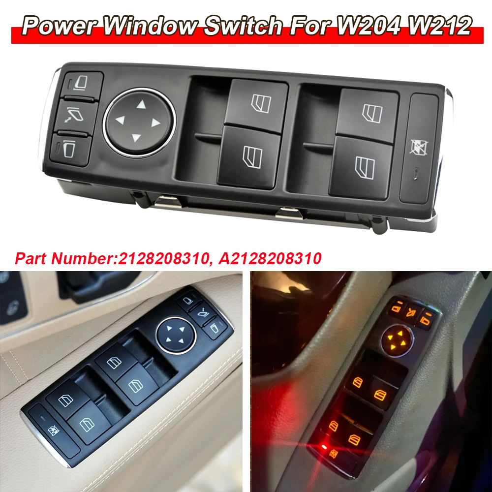Interruptor elevalunas Mercedes A2128208310 - W204 W212 C180 C200 C220 - imagen 5