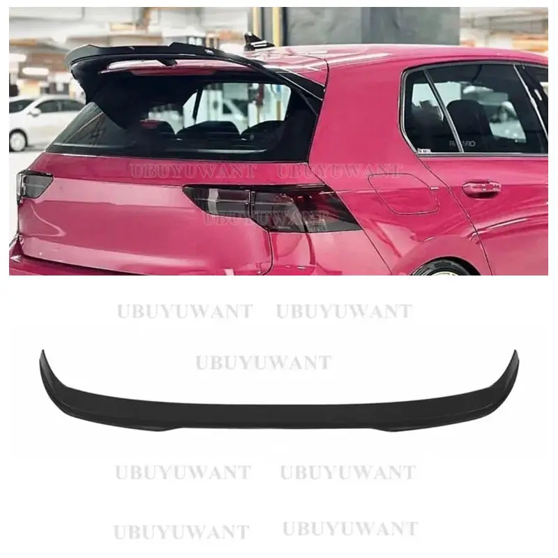 Labio alerón techo trasero VW Golf MK8 GTI GTD R ABS negro brillante