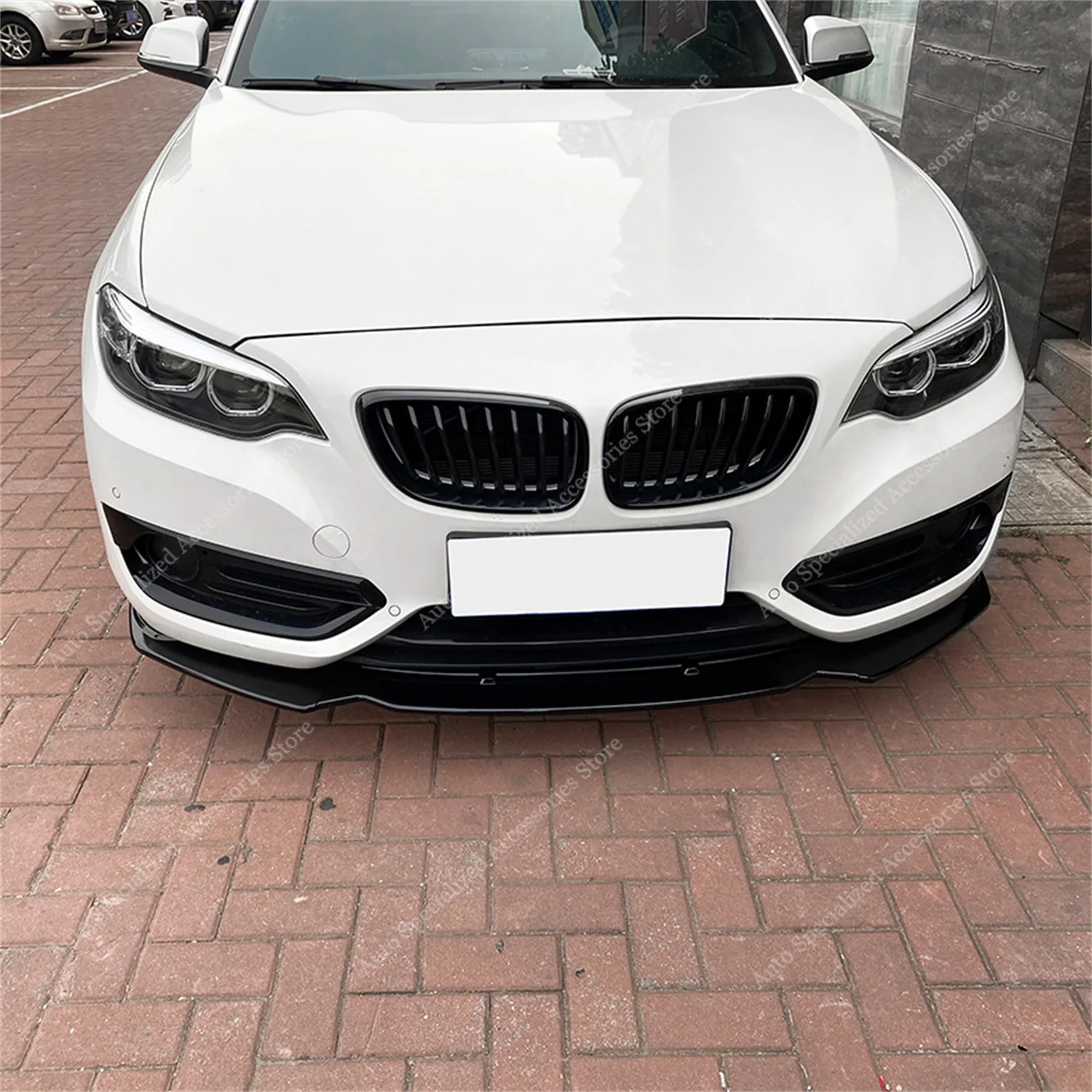 Difusor divisor de alerón de parachoques delantero negro brillante para BMW F22 F23 218i 218d 220i 220d 2 puertas No M Sport 2014-2021 kits de carrocería - imagen 3