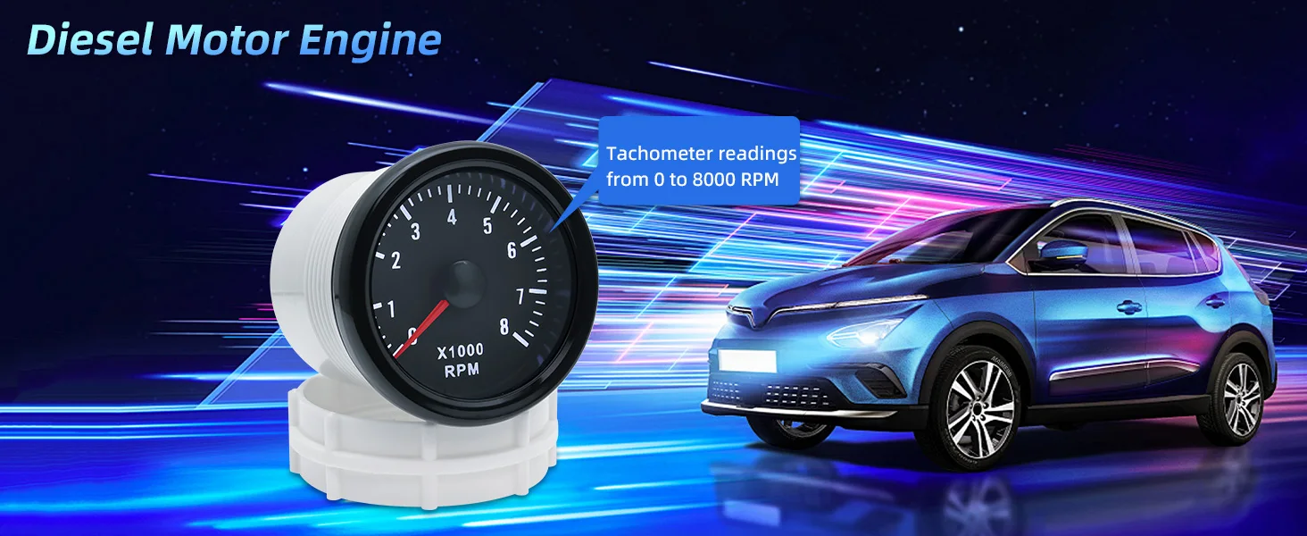 Tacómetro AD para instalación en el interior del coche