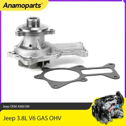 Bomba de agua AW6189 con juntas para Jeep Wrangler 3.8L V6 OHV