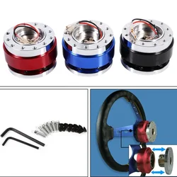 Volante de carreras de aluminio universal con buje rápido, 6 agujeros