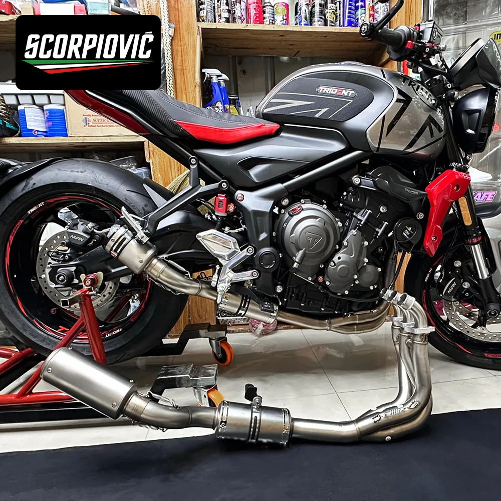 Colector escape Trident/Daytona/Tiger 660 51mm - imagen 2