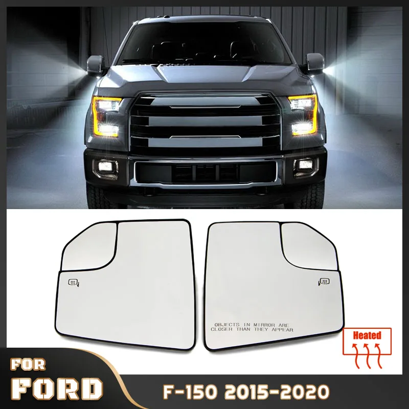 Left Right Side Mirror Glass For Ford F-150 2015 2016 2017 2018 2019 2020 Rear View Mirror Wide Angle Heated