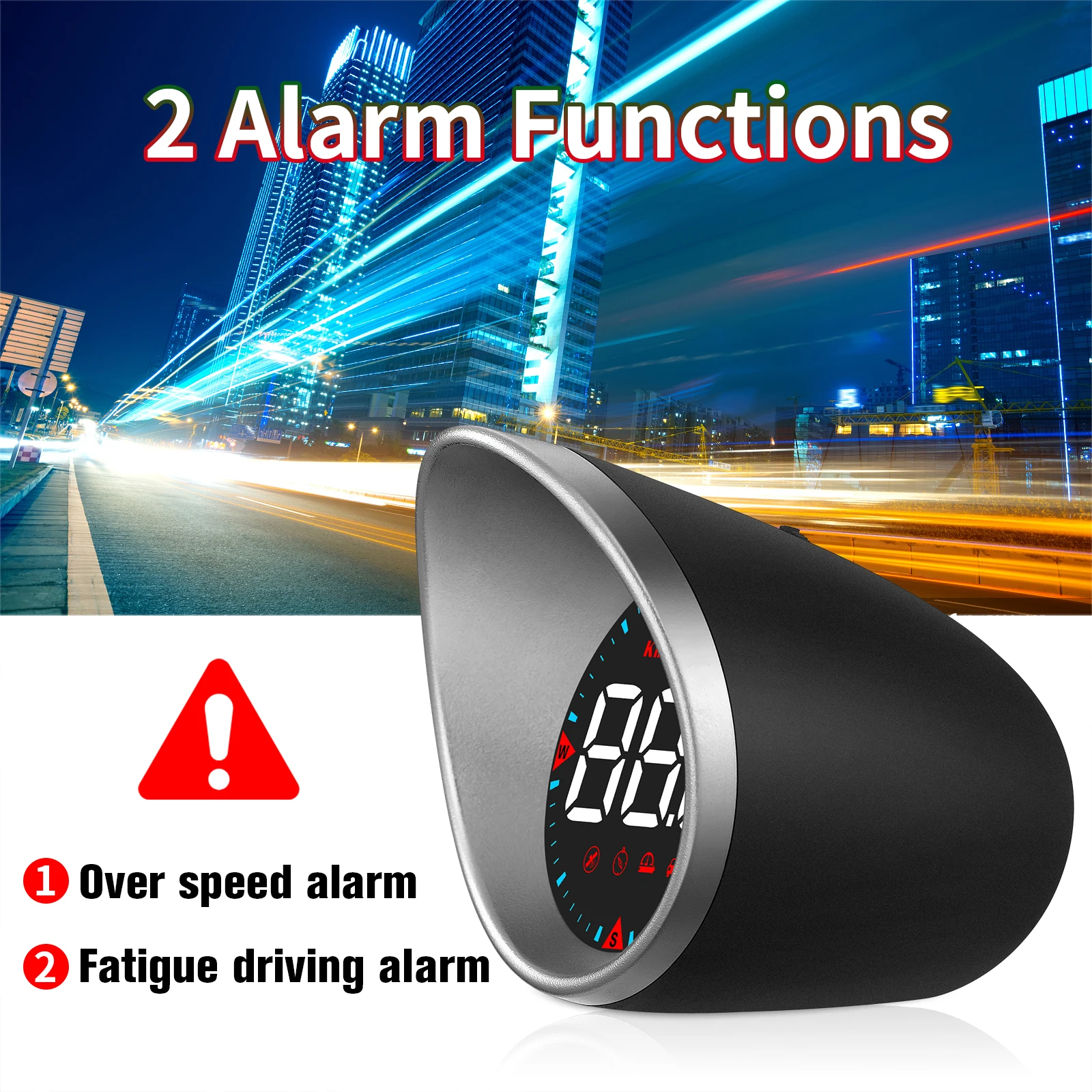 Pantalla frontal HUD G5 con GPS, alarma exceso de velocidad y brújula - imagen 5